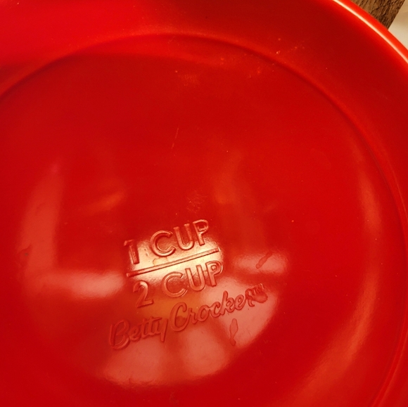 Food Prep Nesting Bowls With Measurements 1/8 Cup To 2 cup Red Melamine Set Of 5 - Picture 9 of 9